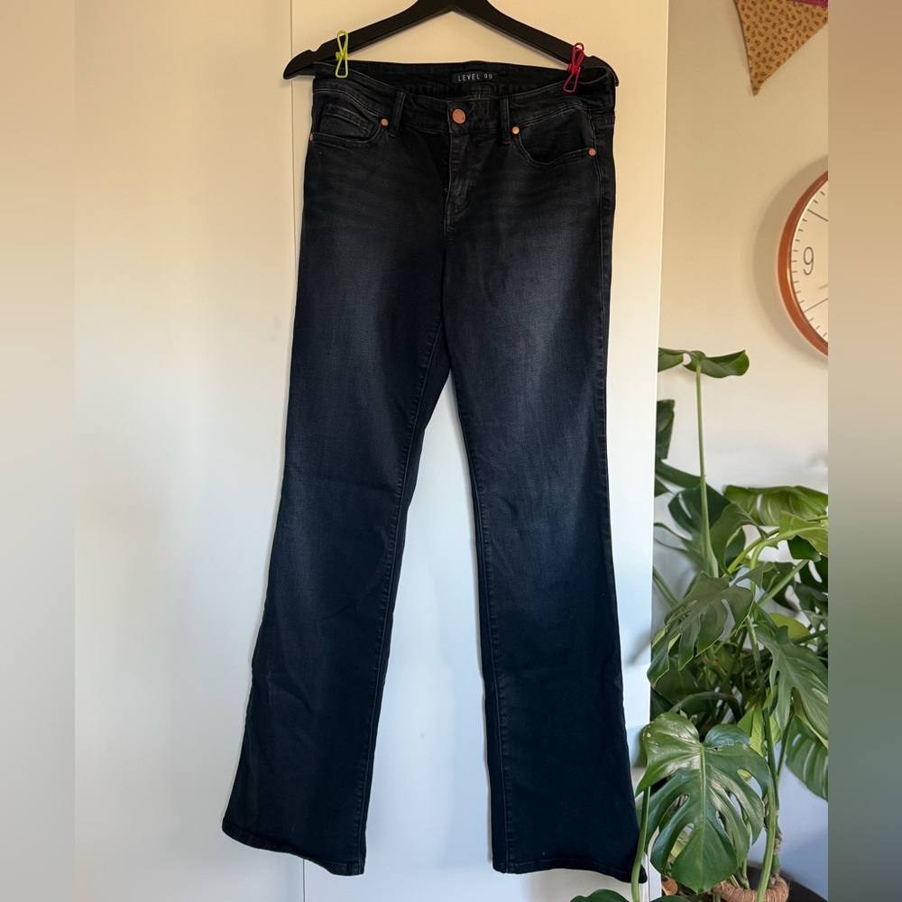 Level 99 Black Flare Jeans